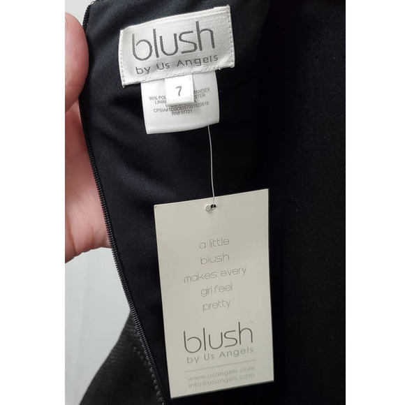 Blush by Us Angels Textured Foil Knit Cap Sleeve Party Dress Silver Girls Size 7 - Picture 7 of 9